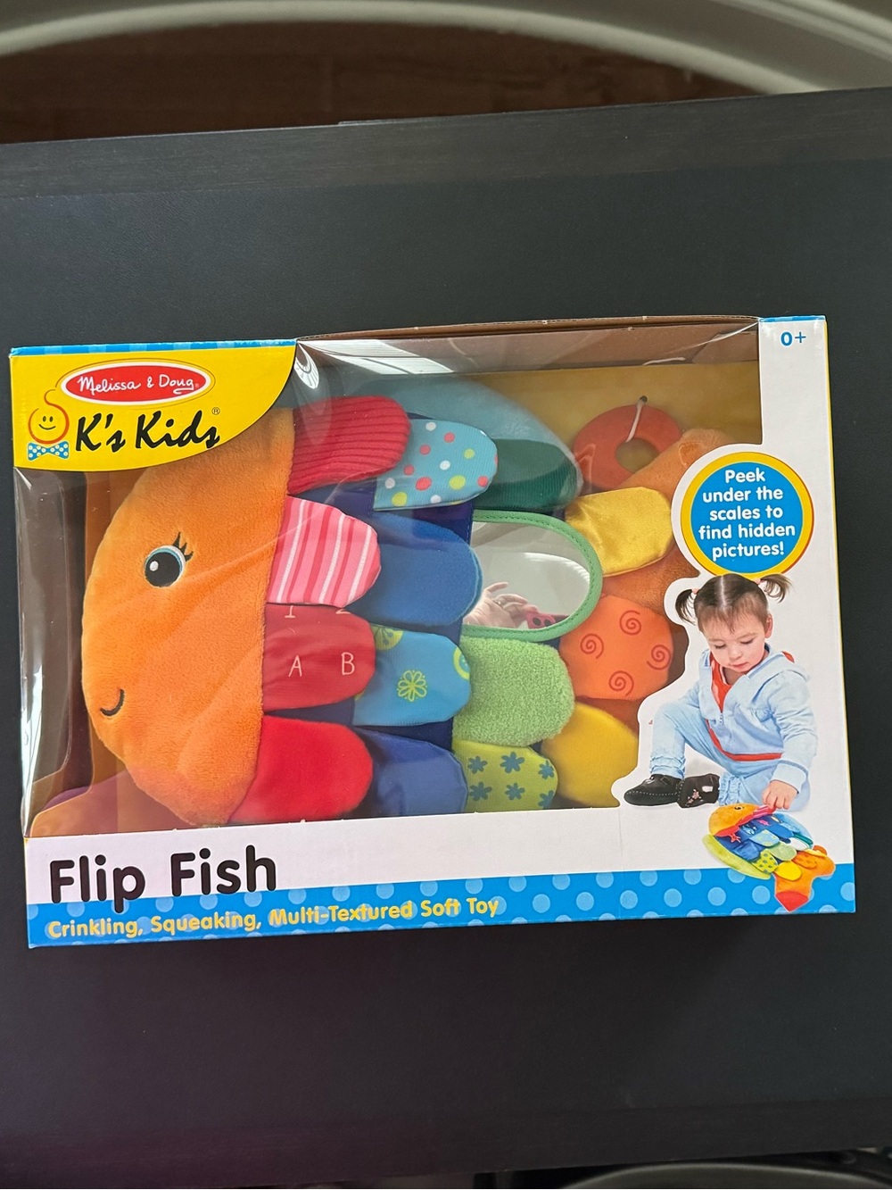 Melissa & Doug Flip Fish Plush Toy - Orange, Red, Blue, Green, Yellow, Pink